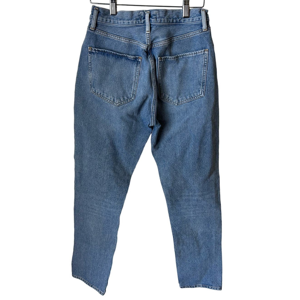 Agolde Remy High-Rise Straight Jeans Slim Button Fly Denim Blue Size 25 - Picture 5 of 8